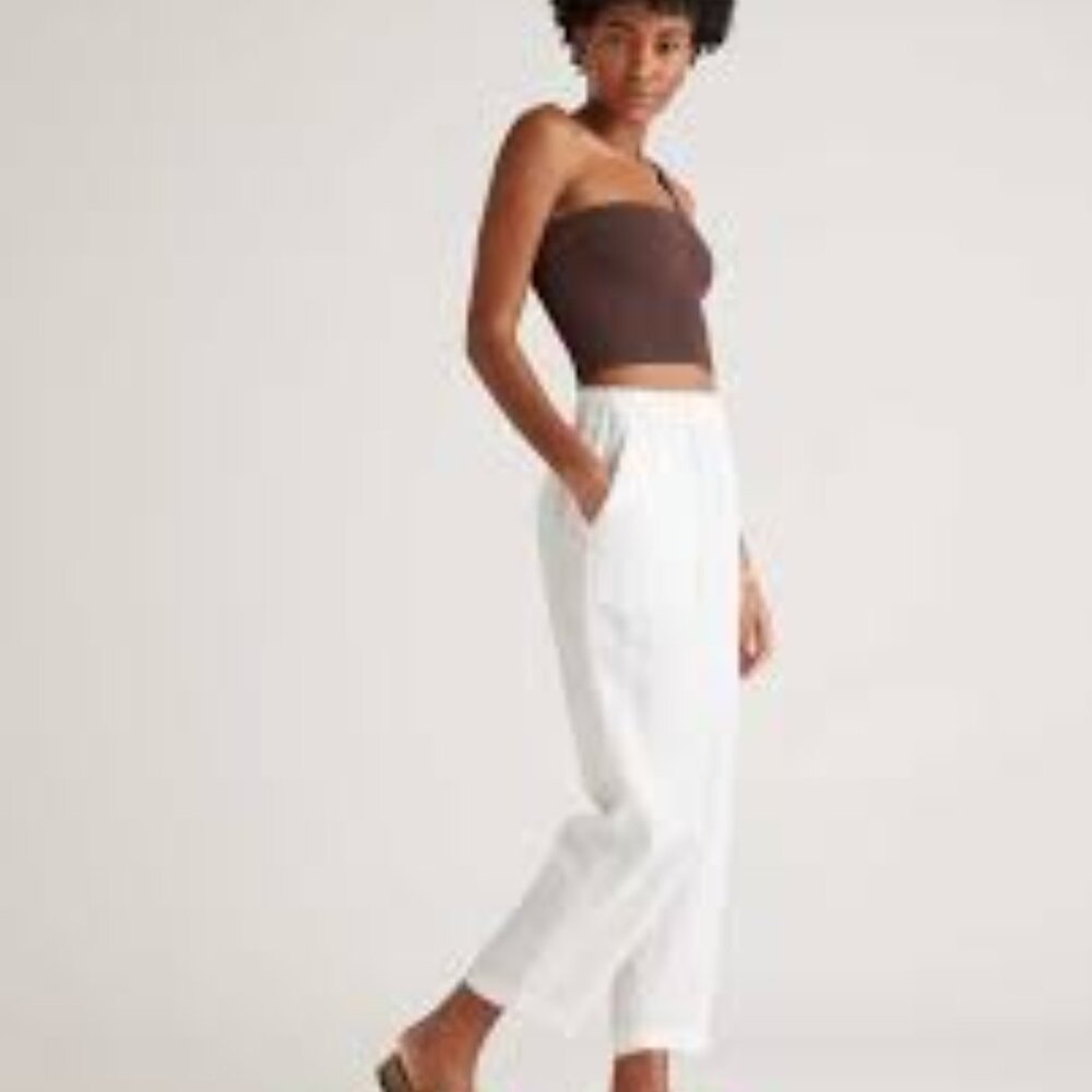 Quince White Linen Pants